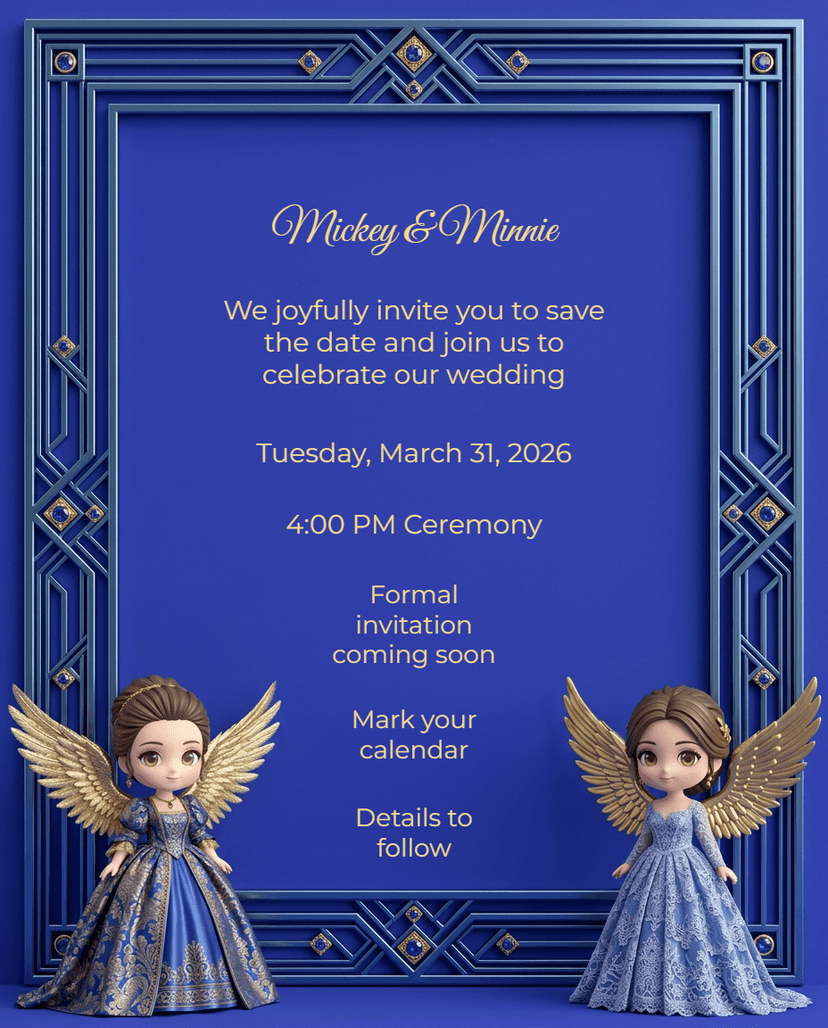 Wedding invitation card without QR code