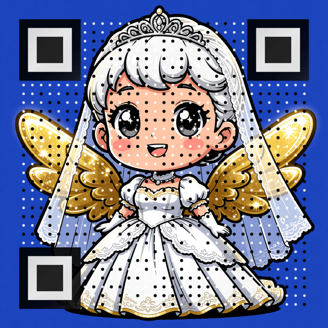AI-blended wedding QR code